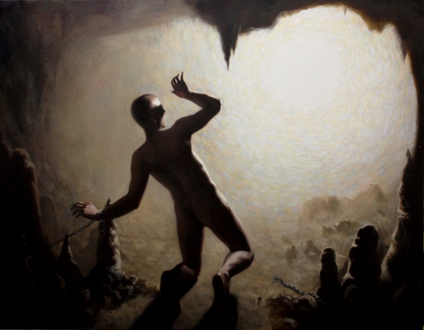 Cave, allegory, plato, oil, painting