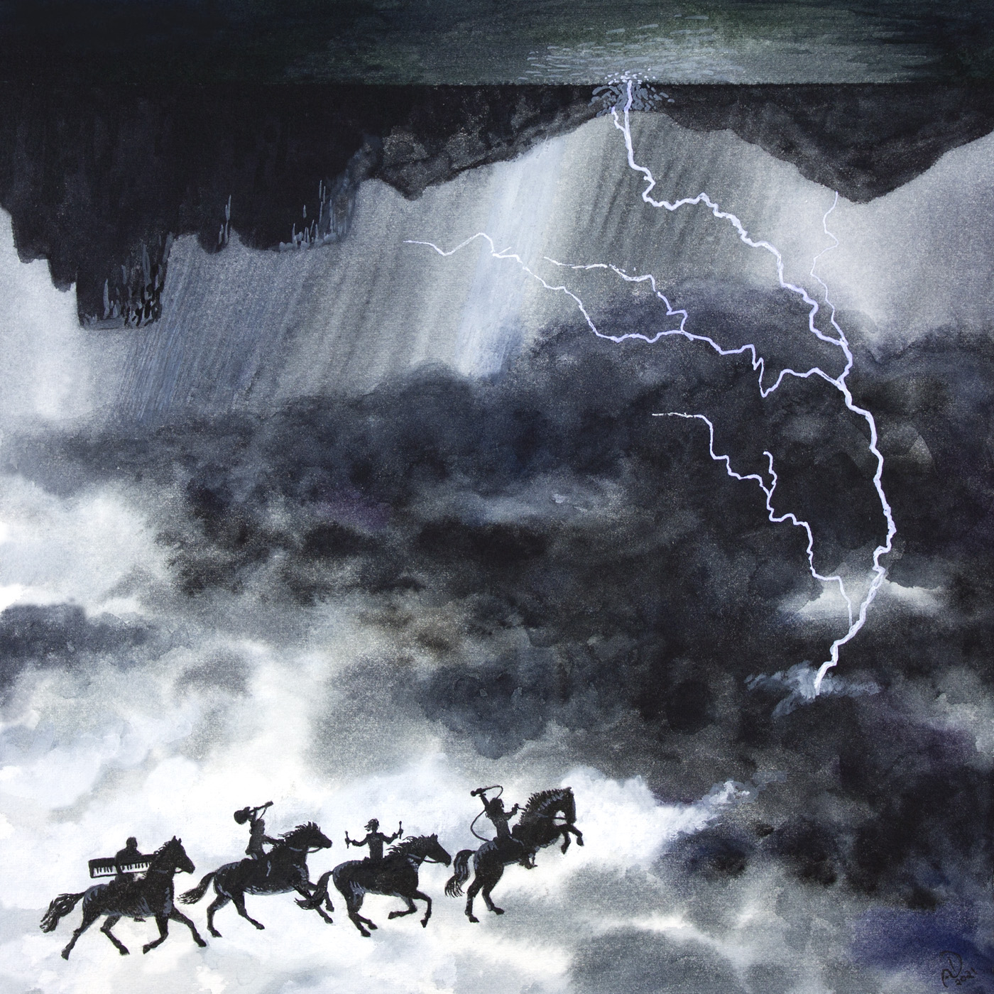 Riders on the storm illustration of the song by the doors jim morrison