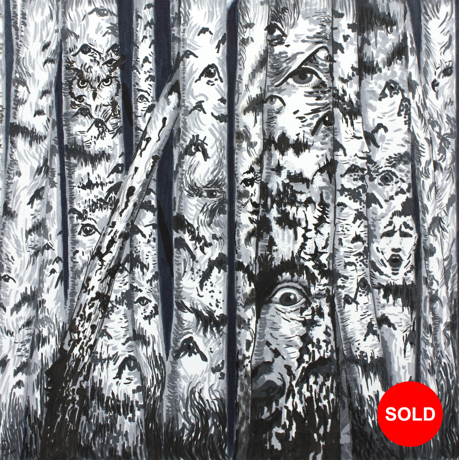 Haunted Birch Forest SOLD