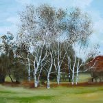 November Birches Oil Painting Landscape